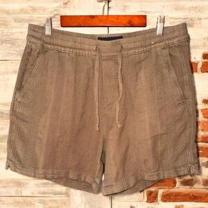 Men's Abercrombie and fitch Brown cotton pull on draw‎ string shorts size large